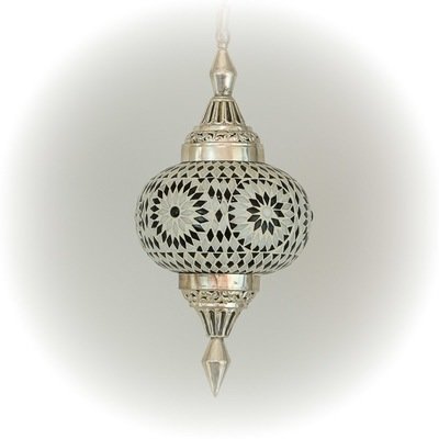 hanglamp pompoen mozaïek turkish design zwart wit