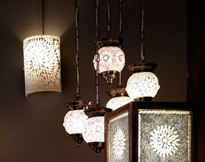 wandlamp mozaïek transparant turkish design