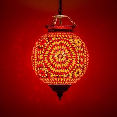 hanglamp bol mozaïek turkish design rood - oranje hanglamp bol mozaïek turkish design rood - oranje