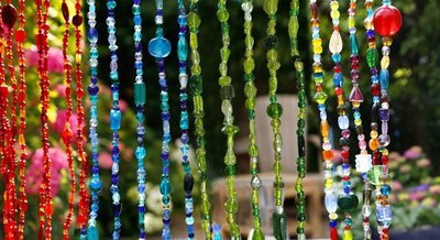 glaskralen gordijnen 40 strings all colours met gratis embrasse