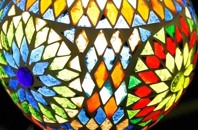 hanglamp bol mozaïek turkish design multi colour