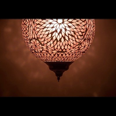 hanglamp bol mozaïek turkish design paars