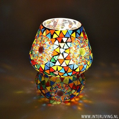 tafellamp paddenstoel beads & triangles multi colour tafellamp paddenstoel beads & triangles multi colour