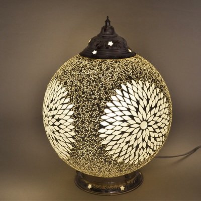 tafellamp bol Ø25 mozaïek transparant turkish design met kralen tafellamp bol Ø25 mozaïek transparant turkish design met kralen