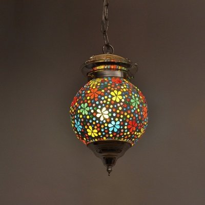 hanglamp bohemian bol flower design - verlichting mozaïek multi colour hanglamp bohemian bol flower design - verlichting mozaïek multi colour