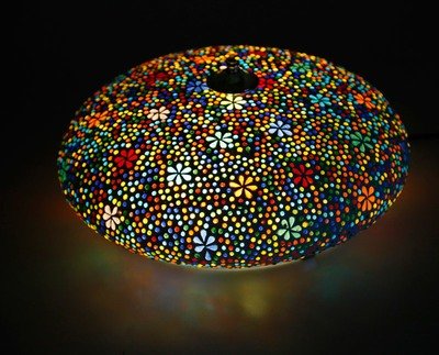 plafonnière mozaïek 38 cm - multi colour flower design