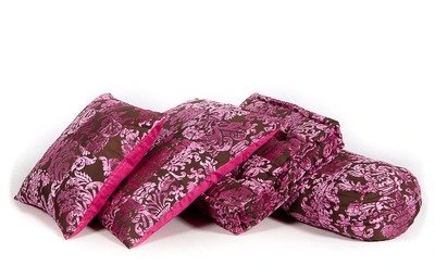 armrol roze - velvet patchwork - 65 x 23 cm