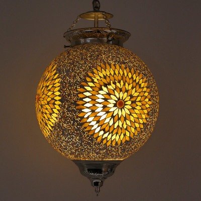 hanglamp bol mozaïek turkish design met kralen bruin beige hanglamp bol mozaïek turkish design met kralen bruin beige