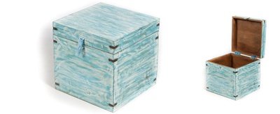 old wood box 40x40x40 cm -  vintage Indiaas