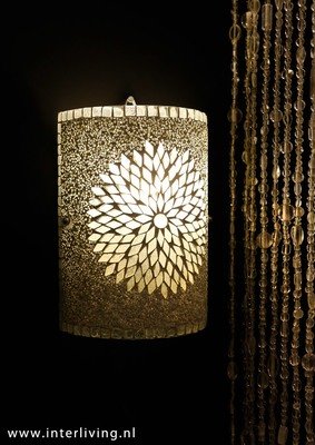 wandlamp mozaïek transparant turkish design kralen
