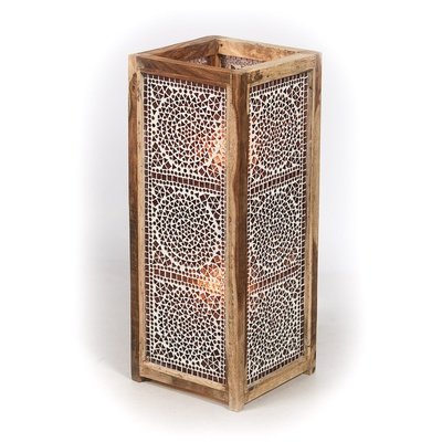 vloerlamp mozaïek paars / hout unfinished 60 cm vloerlamp mozaïek paars / hout unfinished 60 cm