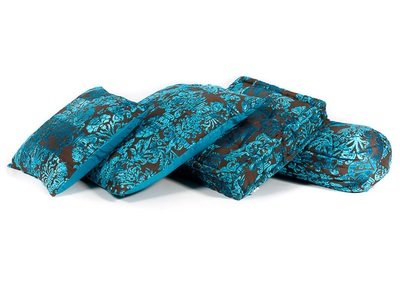 armrol blauw lelie patchwork - 85 x 25 cm