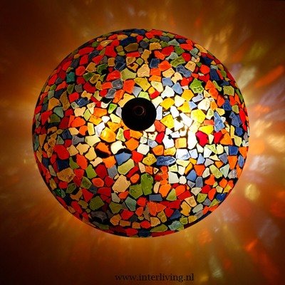 plafonnière mozaïek 38 cm - broken glass multi colour plafonnière mozaïek 38 cm - broken glass multi colour