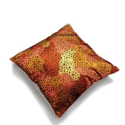 groot sierkussen in warme tinten - panter motief - velvet patchwork - 60 * 60 cm
