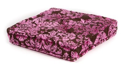 vloerkussen lelie velvet patchwork roze 45 cm