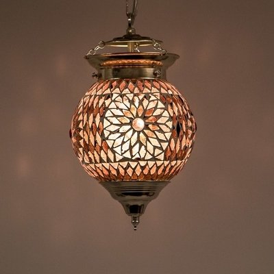 hanglamp bol mozaïek turkish design paars