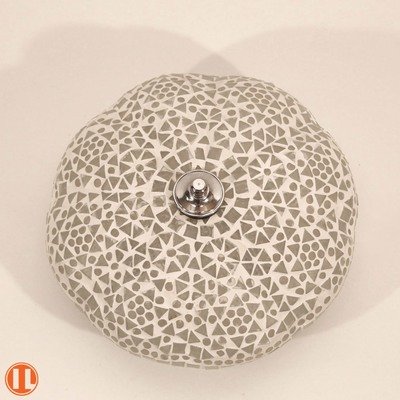 plafonnière traditioneel transparant mozaïek Ø 24 cm - model meloen