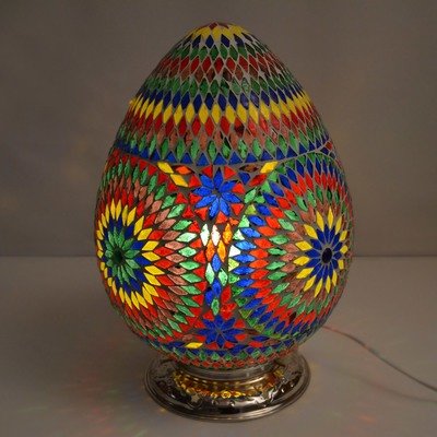 oosterse tafellamp papaja mozaïek turkish design multi colour