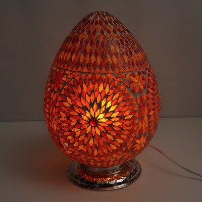 oosterse tafellamp papaja mozaïek turkish design rood oranje