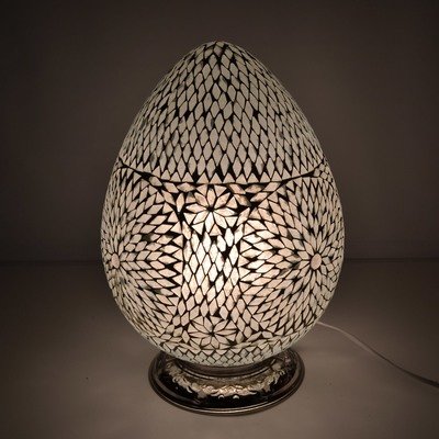 oosterse tafellamp oosterse tafellamp "model ei of egg" mozaïek turkish design transparant