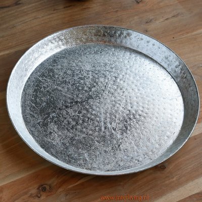 oriëntaals vintage zilverkleurig dienblad