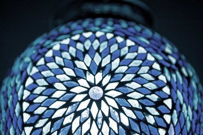 oosterse hanglamp papaja mozaïek turkish design blauw