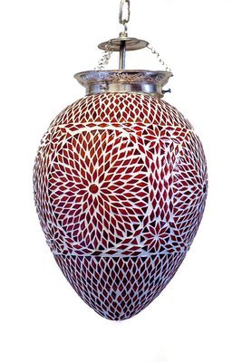 oosterse hanglamp papaja mozaïek turkish design rood oranje geel