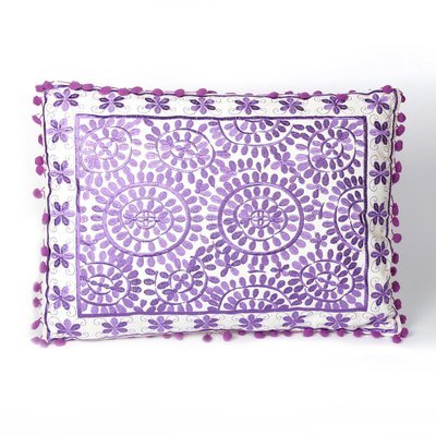 sierkussen goa 50 x 35 cm - paars - handgemaakt van katoen sierkussen goa 50 x 35 cm - paars - handgemaakt van katoen