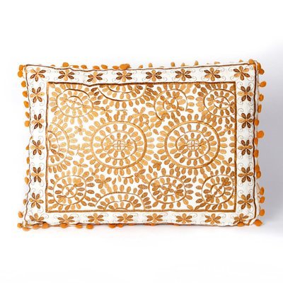 sierkussen goa 50 x 35 cm - goud bruin - handgemaakt van katoen sierkussen goa 50 x 35 cm - goud bruin - handgemaakt van katoen