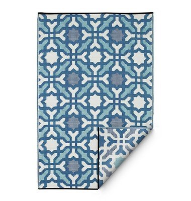 binnen & buitenvloerkleed multi colour - BLAUW - geometrisch tegel patroon- maat: S / M / L / Xl / XL eco plastic gerecycled tuinkleed / fairtrade & Goodwave certificaat binnen & buitenvloerkleed multi colour - BLAUW - geometrisch tegel patroon- maat: S / M / L / Xl / XL eco plastic gerecycled tuinkleed / fairtrade & Goodwave certificaat