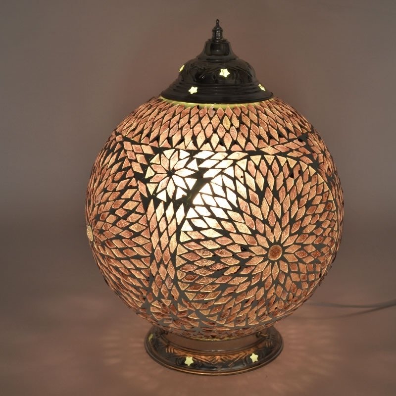 tafellamp bol Ø25 mozaïek paars turkish design