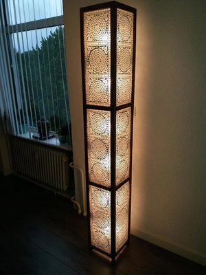 staande lamp / vloerlamp mozaïek transparant / hout unfinished 180 cm staande lamp / vloerlamp mozaïek transparant / hout unfinished 180 cm