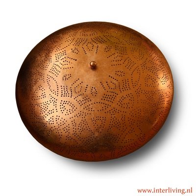 oosterse plafonnière filigrain 50 cm - vintage koper