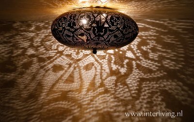 Filigrain plafonniere vintage goud - doorsnede 25 cm