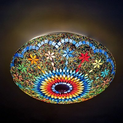 plafonnière mozaïek met kralen 38 cm - multi colour plafonnière mozaïek met kralen 38 cm - multi colour