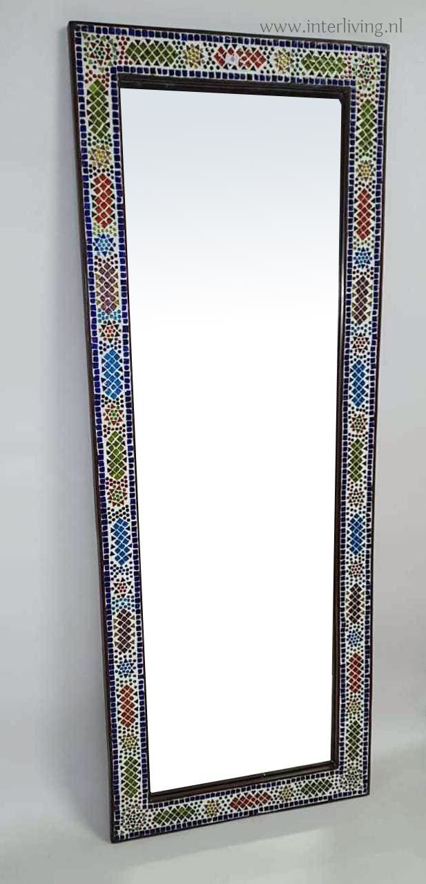 passpiegel multi colour mozaiek traditional design 160cm x 60 cm