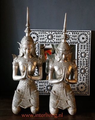 spiegel mozaïek turkish design zwart - wit