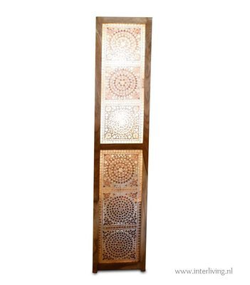 vloerlamp mozaïek paars / hout unfinished 120 cm vloerlamp mozaïek paars / hout unfinished 120 cm