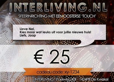 Cadeaubon 25 euro