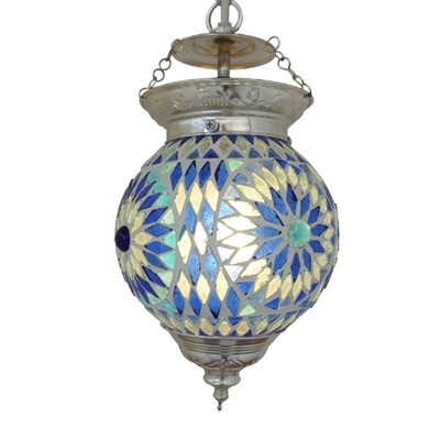 hanglamp bol mozaïek turkish design blauw hanglamp bol mozaïek turkish design blauw