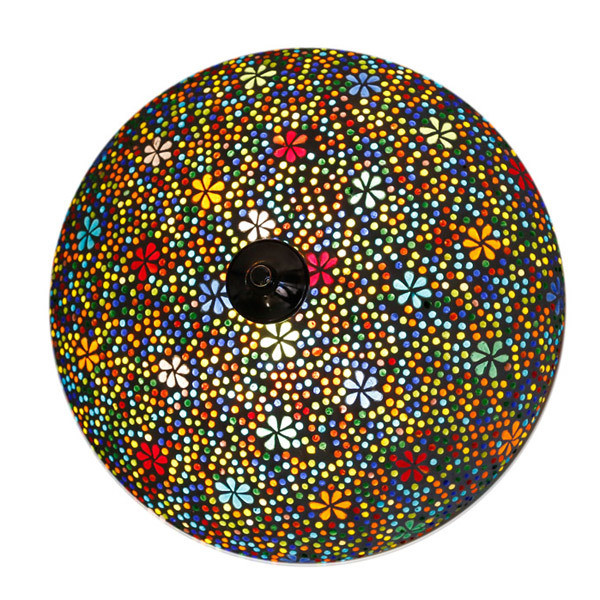 plafonnière mozaïek 38 cm - multi colour flower design