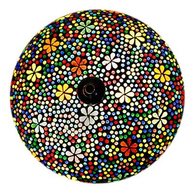 plafonnière mozaïek 25 cm - multi colour flower design - bohemian verlichting