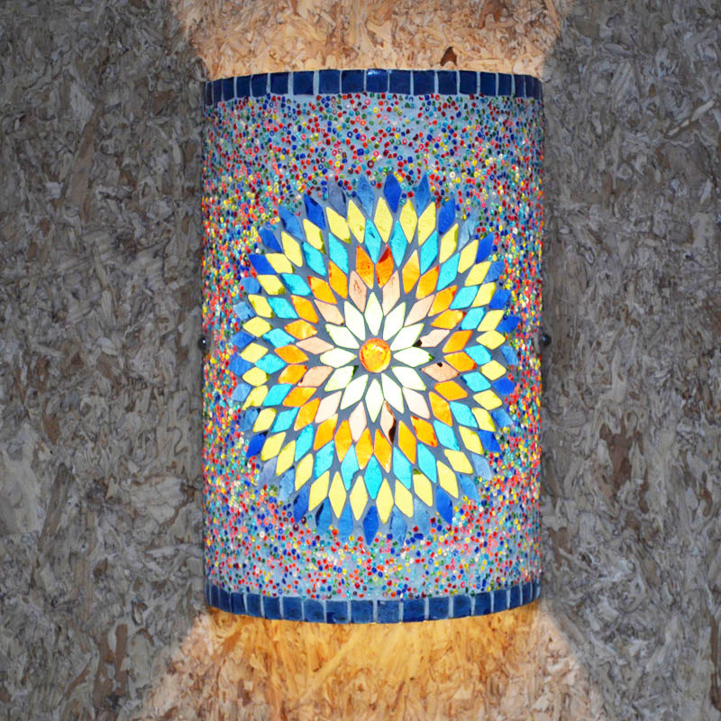 wandlamp mozaïek & kralen multi colour