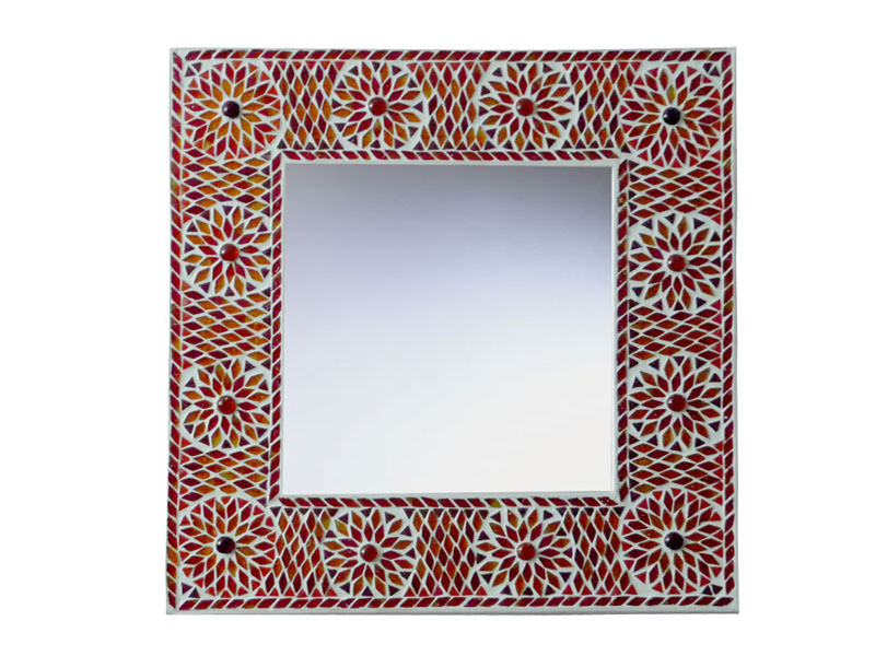 spiegel mozaïek turkish design rood - oranje