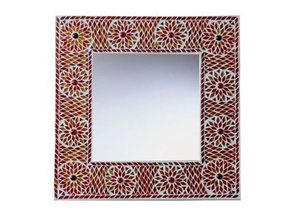 spiegel mozaïek turkish design rood - oranje
