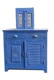 Indiase kast - finish &quot;deep blue&quot; 81 cm hoog