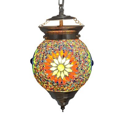 hanglamp bol mozaïek turkish design beads multi color hanglamp bol mozaïek turkish design beads multi color