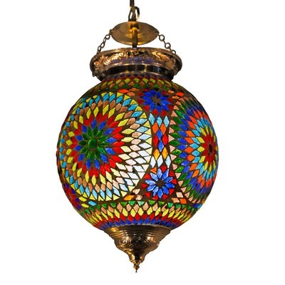hanglamp bol mozaïek turkish design multi colour