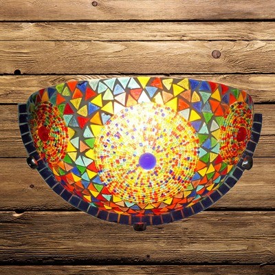 wandlamp glasmozaïek & kralen multi colour wandlamp glasmozaïek & kralen multi colour