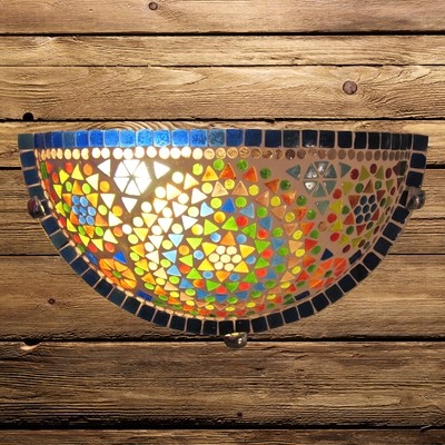 wandlamp glasmozaïek multi colour wandlamp glasmozaïek multi colour